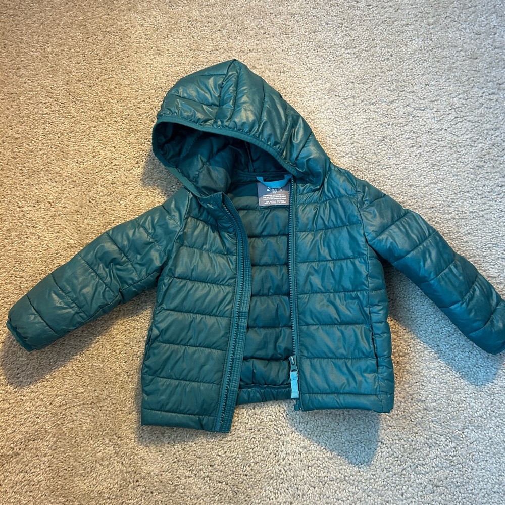 Primary Teal Puffer Jacket
